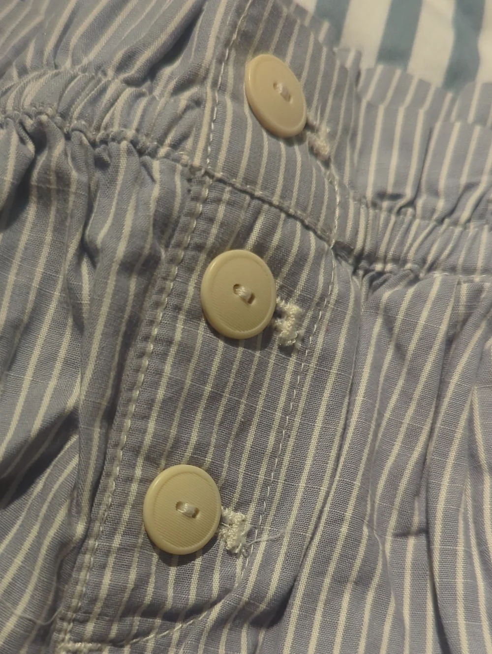 Striped Girl's Shorts in Light Blue (5yo)